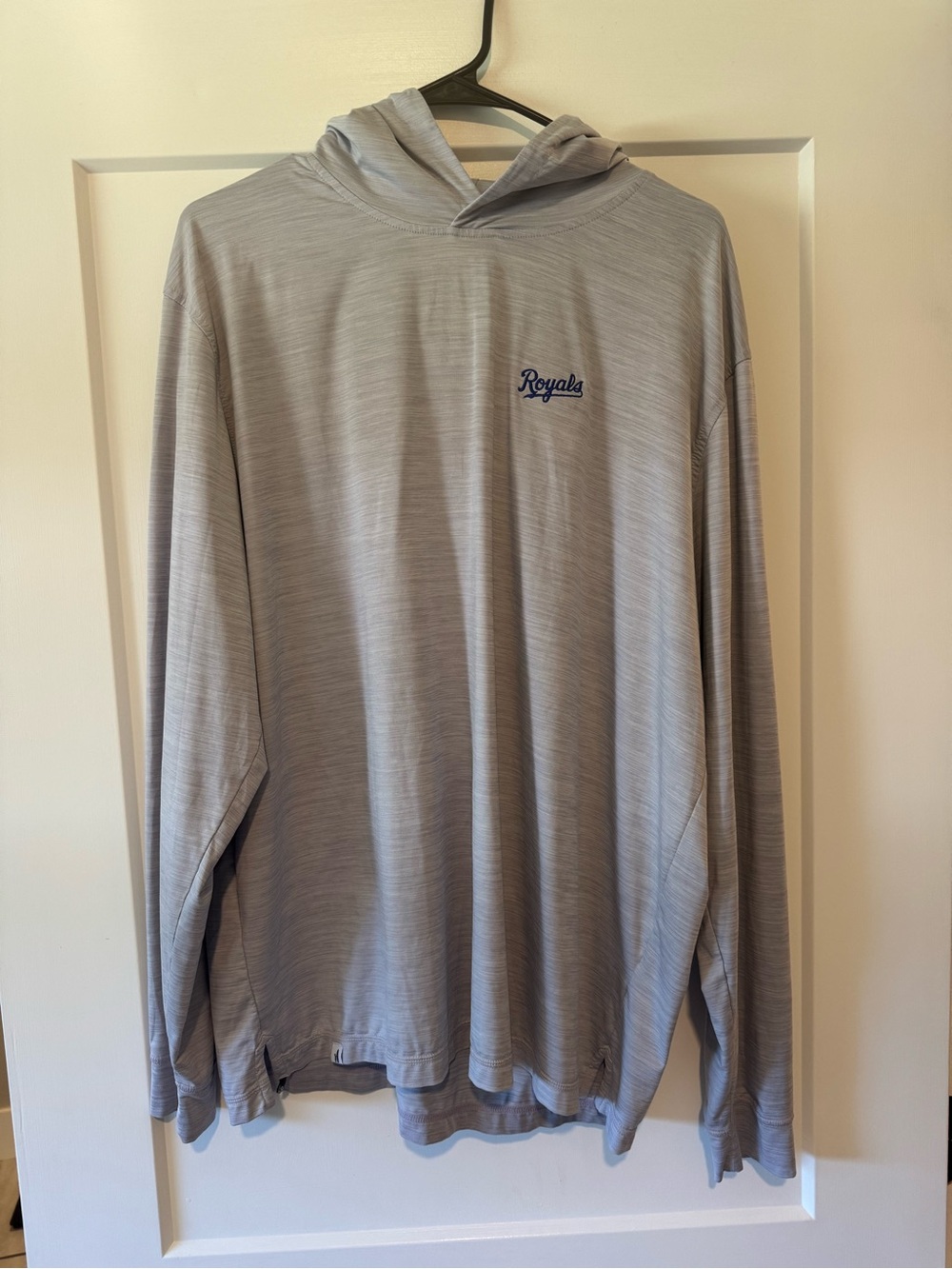 johnnie-O Light Gray 'Royals' Hooded Long-Sleeve Shirt